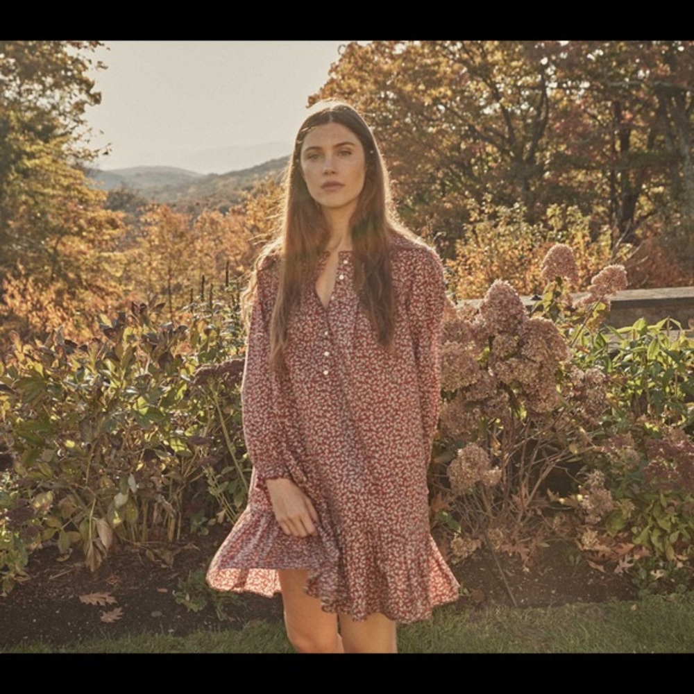 Doen Elinor Nightgown Woodland Berry Floral.